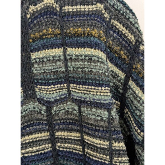 VTG 9OS CROFT AND BARROW 3D KNIT GEOMETRIC SWEATER MULTICOLORED CREWNECK XL - Picture 5 of 8